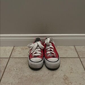 Red Platform Converses